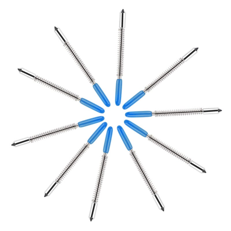 HQMaster 60 Degree Vinyl Cutter Blades Lettering Blade for Graphtec Cutting Plotter, Blue Cap Pack Of 10 with Springs - Image 3